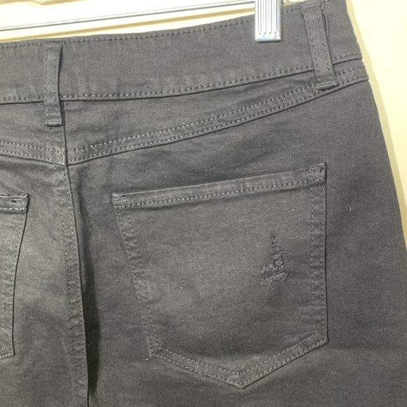 REWASH Mini Skirt Size 5/27 Black Distressed Denim Raw Hem “Vintage Reunion” NWT - Picture 11 of 11